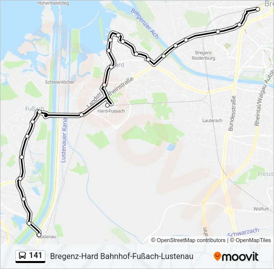 141 Bus Line Map