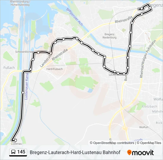 145 Bus Line Map