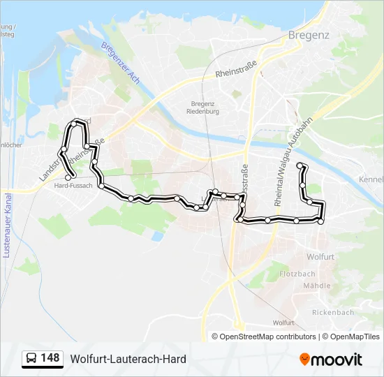 148 Bus Line Map