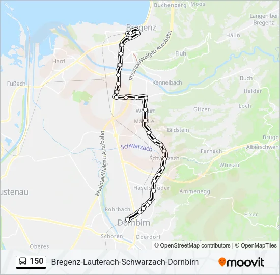 150 Bus Line Map