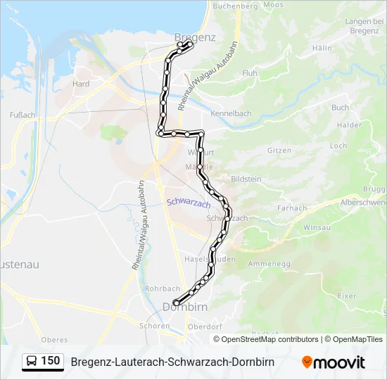 150 Bus Line Map