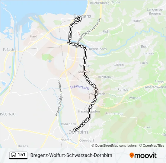 151 Bus Line Map