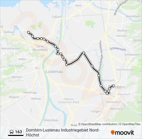 163 Bus Line Map