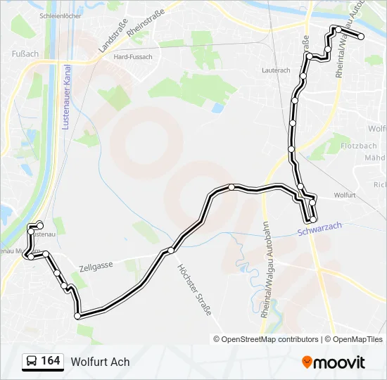 164 Bus Line Map