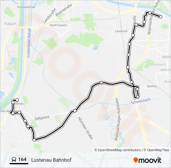 164 Bus Line Map
