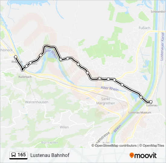 165 Bus Line Map