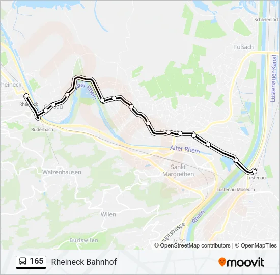 165 Bus Line Map