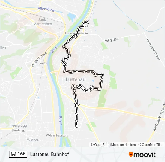 166 Bus Line Map