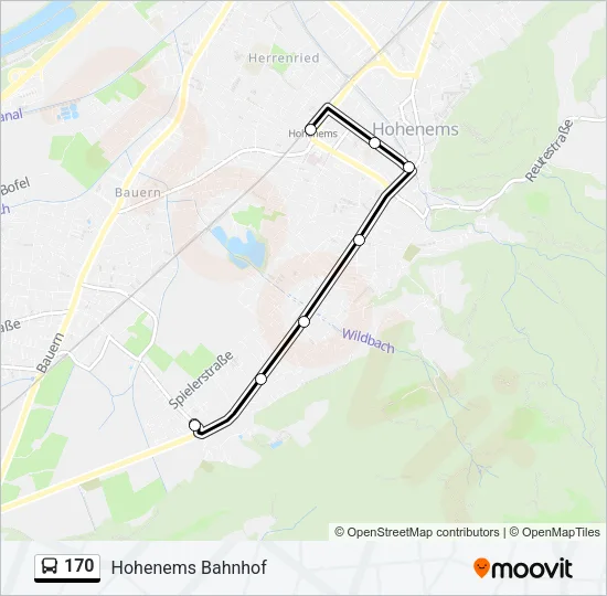 170 Bus Line Map