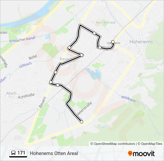 171 Bus Line Map