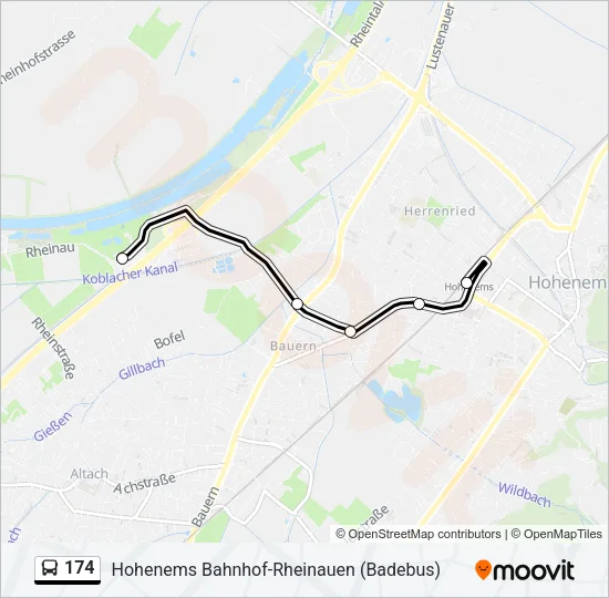 174 Bus Line Map