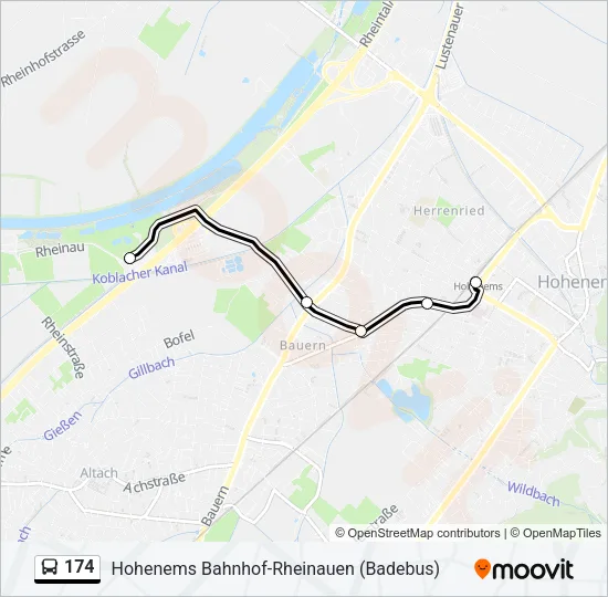 174 Bus Line Map
