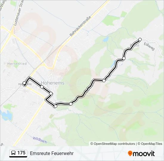 175 Bus Line Map