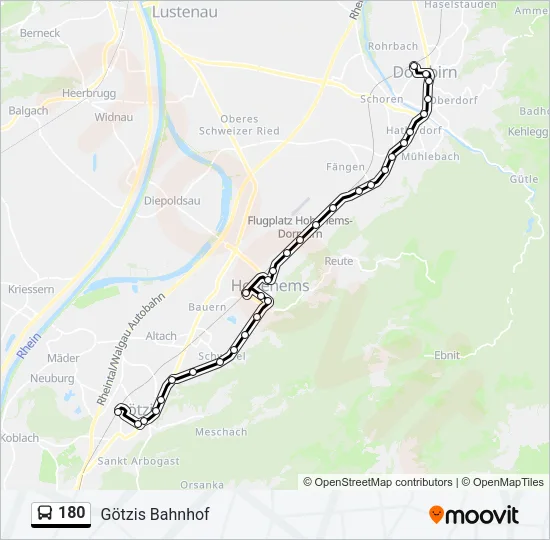 180 Bus Line Map