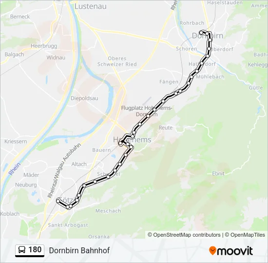 180 Bus Line Map