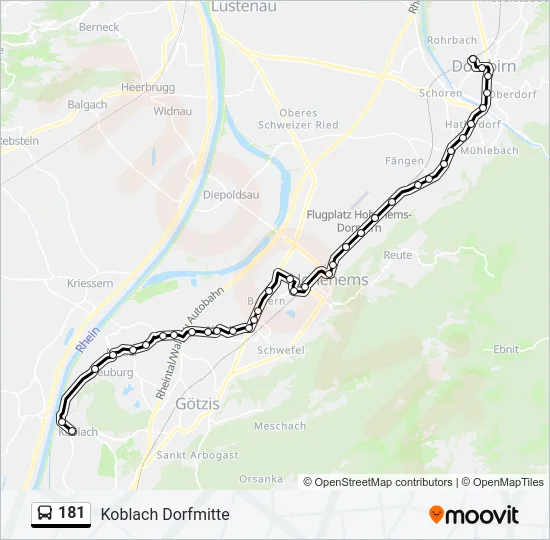 181 Bus Line Map