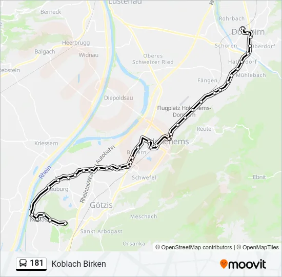 181 Bus Line Map