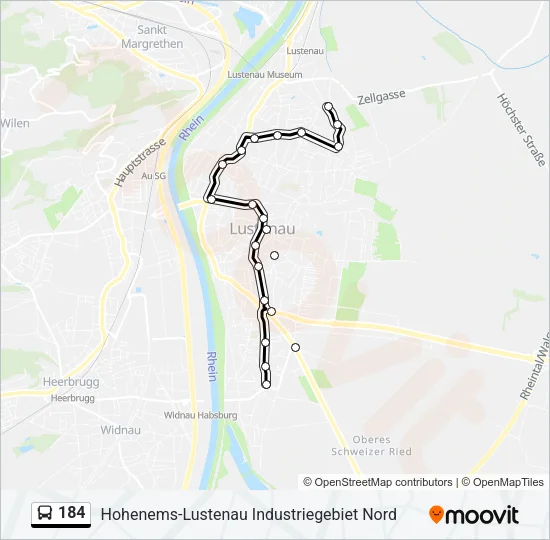 184 Bus Line Map
