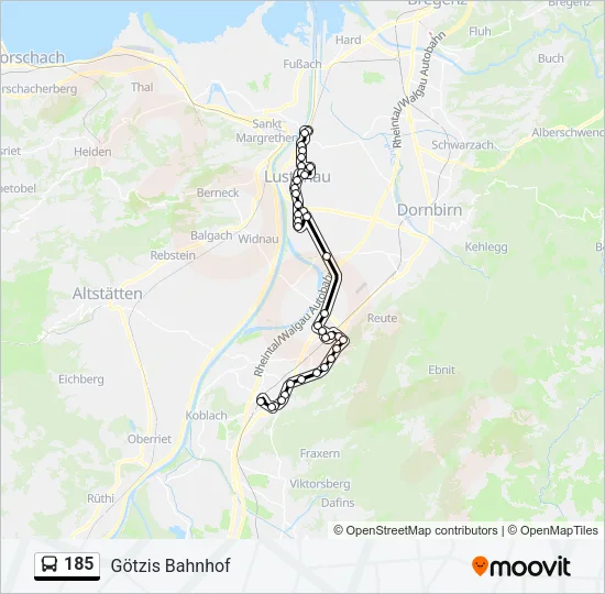 185 Bus Line Map