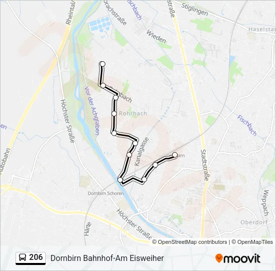 206 Bus Line Map