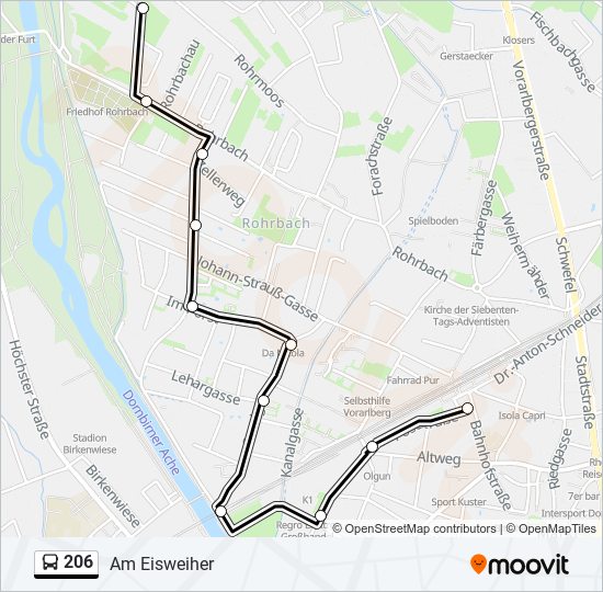 206 Route Schedules Stops Maps Am Eisweiher Updated 