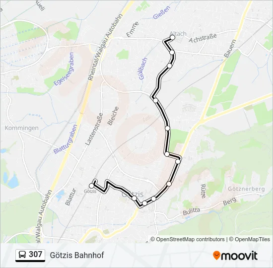 307 Bus Line Map