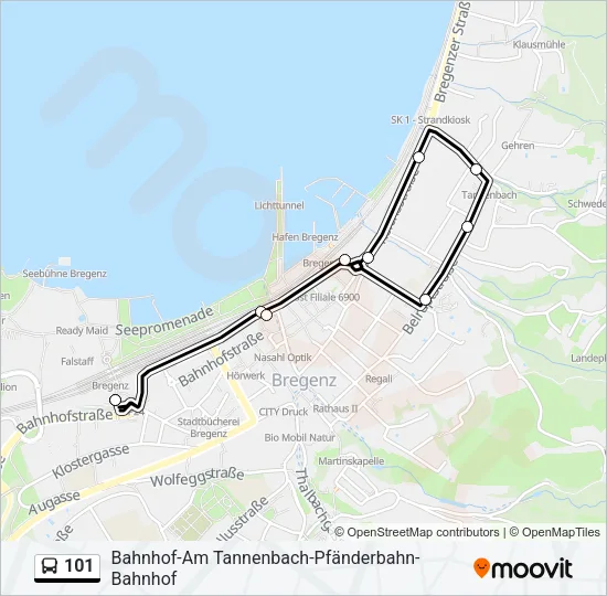 101 Bus Line Map