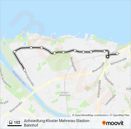 102 Bus Line Map