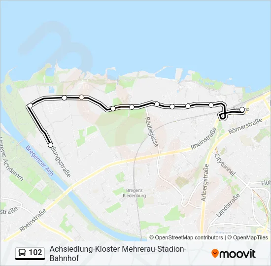 102 Bus Line Map