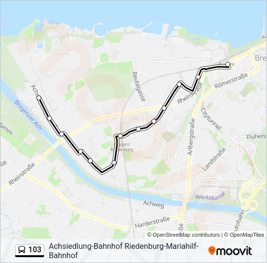 103 Bus Line Map