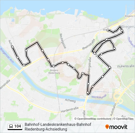 104 Bus Line Map