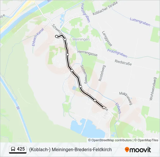 425 Bus Line Map