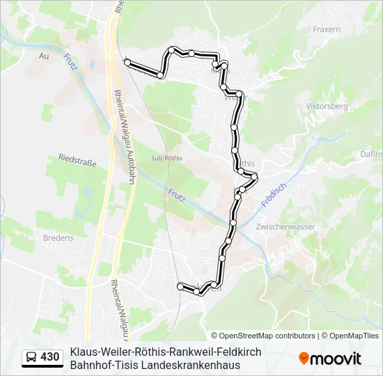 430 Bus Line Map