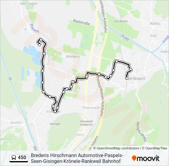 450 Bus Line Map