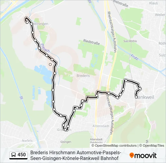 450 Bus Line Map