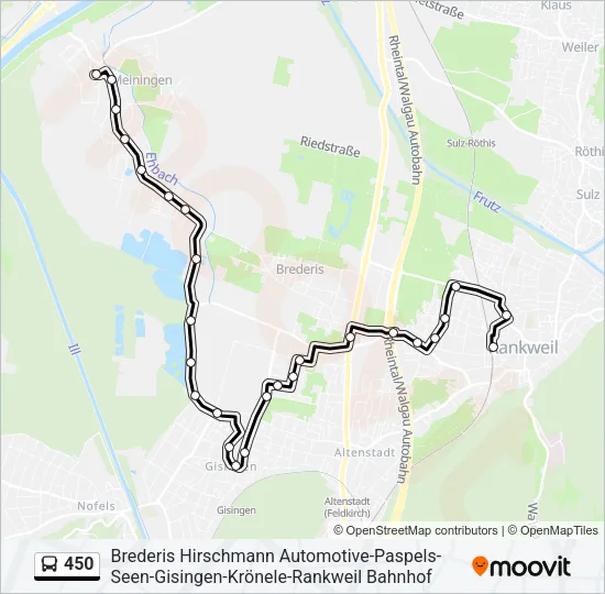 450 Bus Line Map