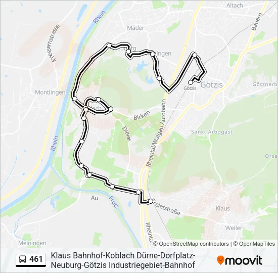 461 Bus Line Map