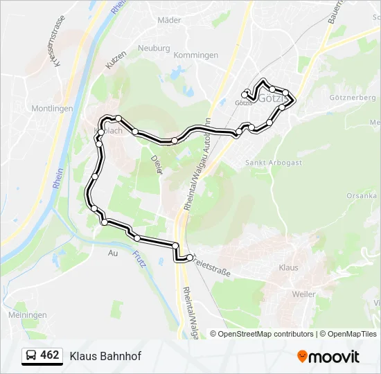 462 Bus Line Map