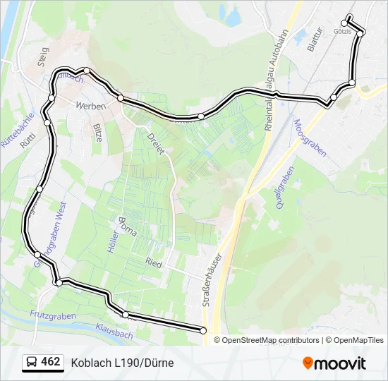 462 Bus Line Map