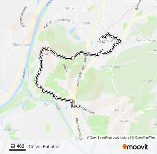 462 Bus Line Map