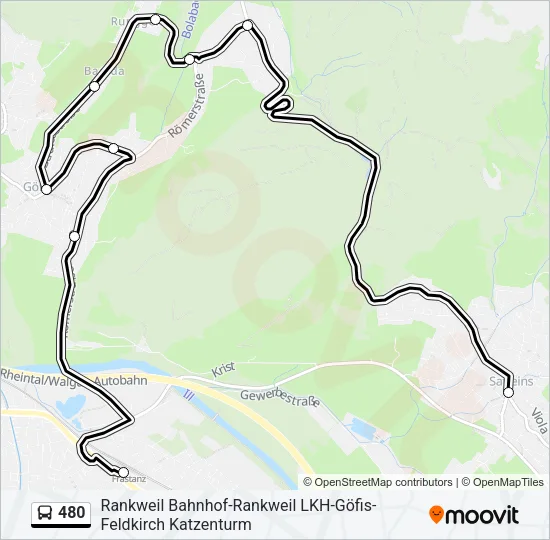480 Bus Line Map
