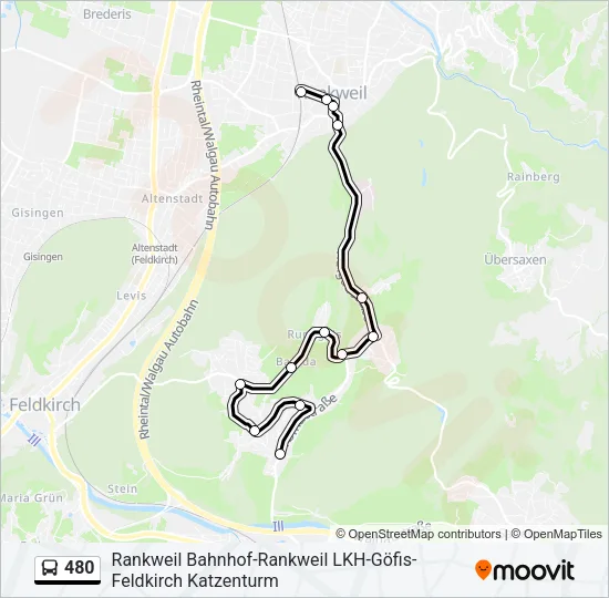 480 Bus Line Map
