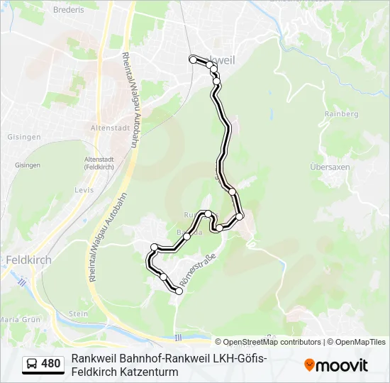 480 Bus Line Map