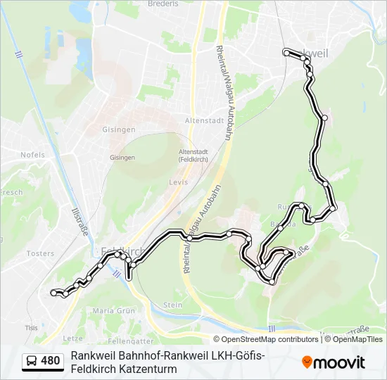 480 Bus Line Map