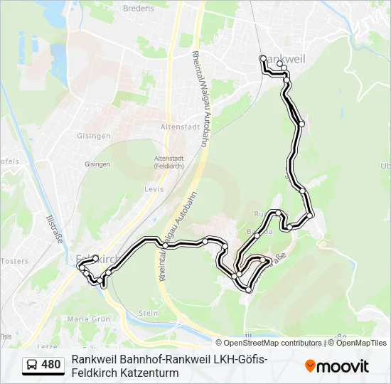 480 Bus Line Map