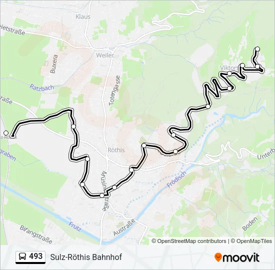 493 Bus Line Map