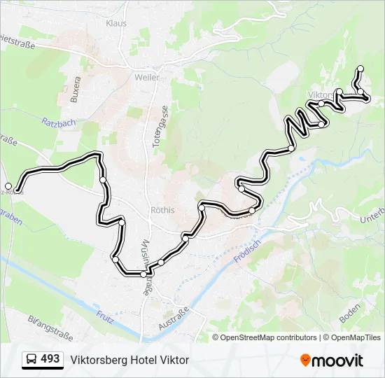 493 Bus Line Map