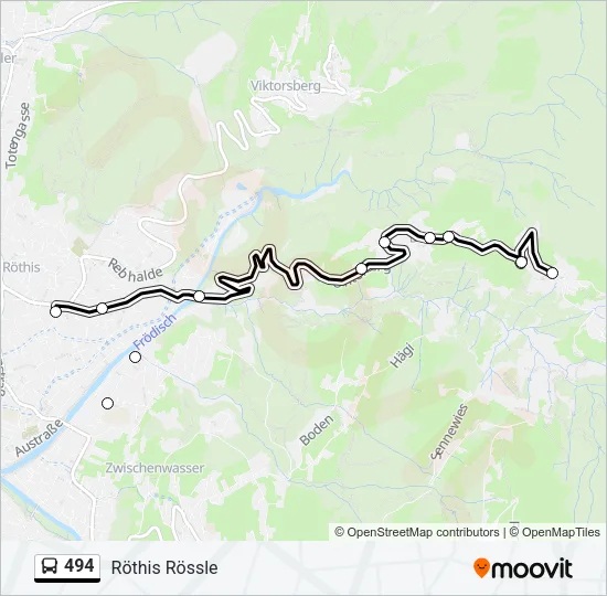 494 Bus Line Map
