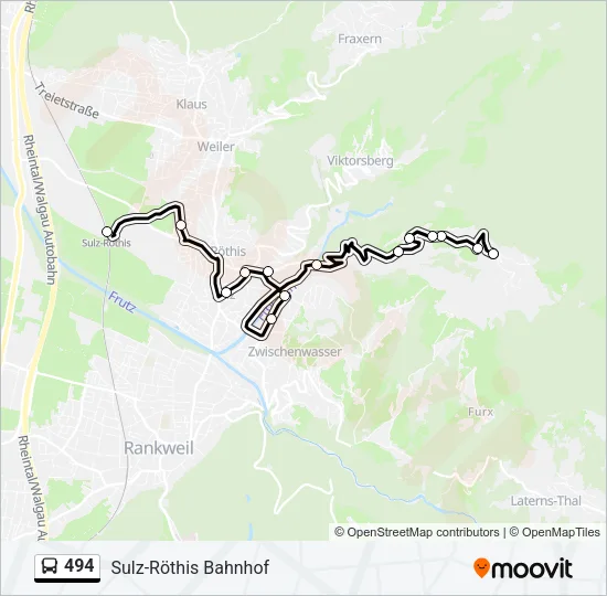 494 Bus Line Map