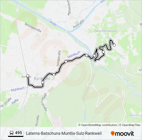 495 Bus Line Map